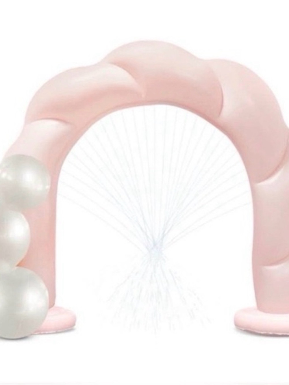 Minnidip blush pink and pearl garland sprinkler for kids and adults